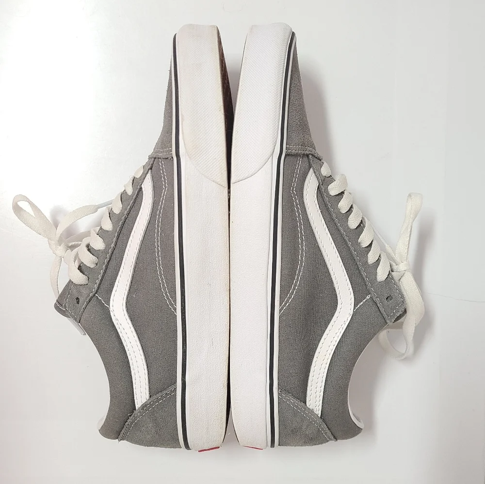 VAN'S Old Skool Low Top Sneakers in Pewter Gray Unisex Men's 9 Women's 10½ - Picture 9 of 10